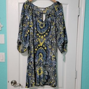 Trina Turk Blue and Yellow Dress